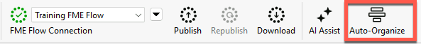 Autolayout button on the toolbar
